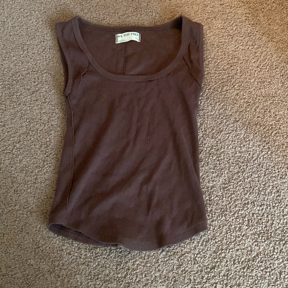 Free People brown tshirt.